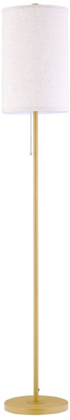 HOMCOM Lampadar cu Abajur din In și Dulie E27, In și Oțel, 25,5x25,5x157 cm, Auriu | Aosom Romania