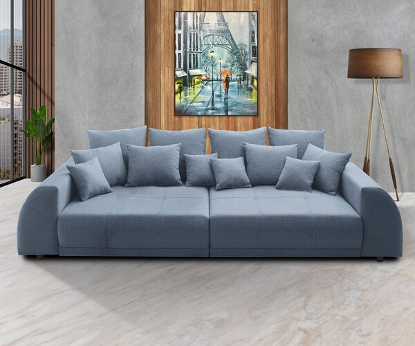 Canapea extensibilă cu 2 lazi de depozitare Big Sofa Verona Blue 310x1