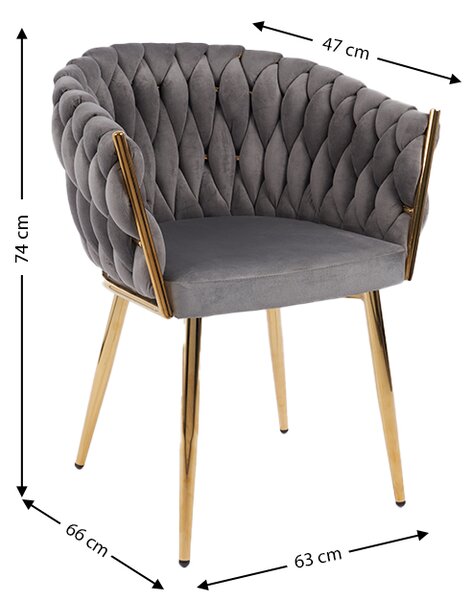 Scaun Living Tapitat KJC12 Gri