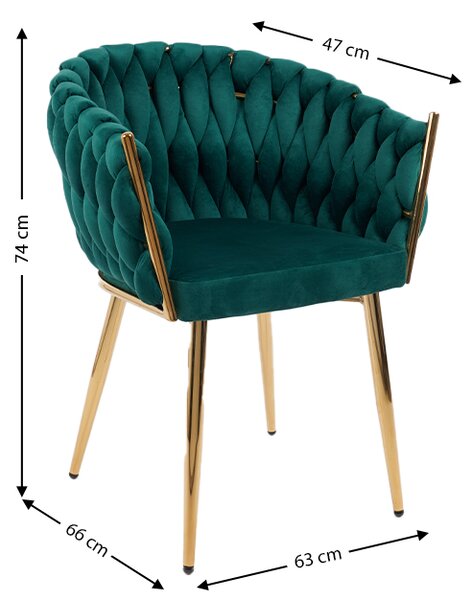 Scaun Living Tapitat KJC12 Verde
