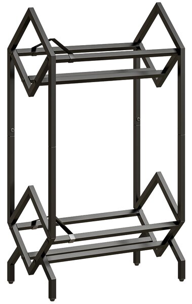 HOMCOM Organizator CD-uri pentru 50 CD-uri, Organizator Viniluri 2 Niveluri din Metal pentru DVD-uri, Cărți, Albume, Negru | Aosom Romania