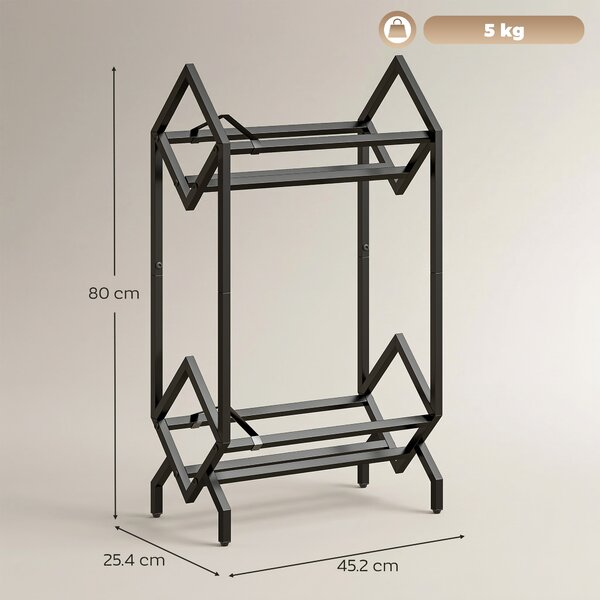HOMCOM Organizator CD-uri pentru 50 CD-uri, Organizator Viniluri 2 Niveluri din Metal pentru DVD-uri, Cărți, Albume, Negru | Aosom Romania