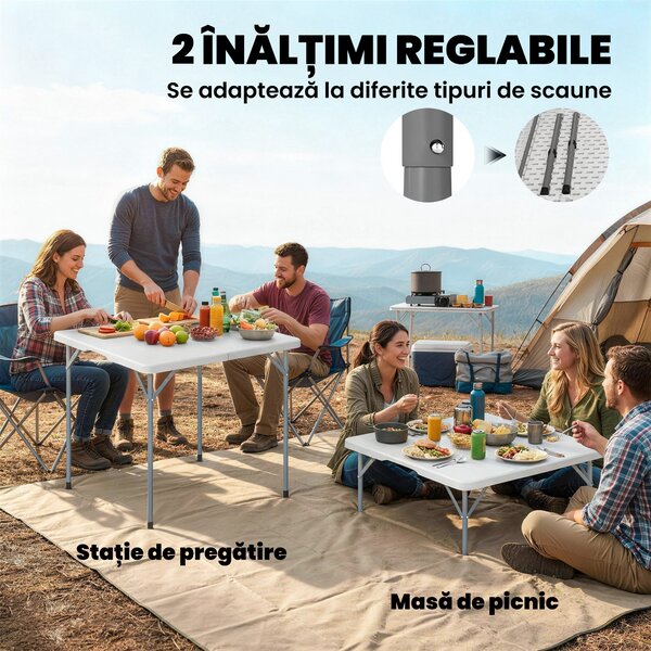 Outsunny Masă de Picnic Pliabilă | Aosom Romania