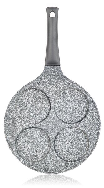 Tigaie cu 4 ochiuri Banquet suprafața antiderentă, Granite Grey, diam. 26 cm