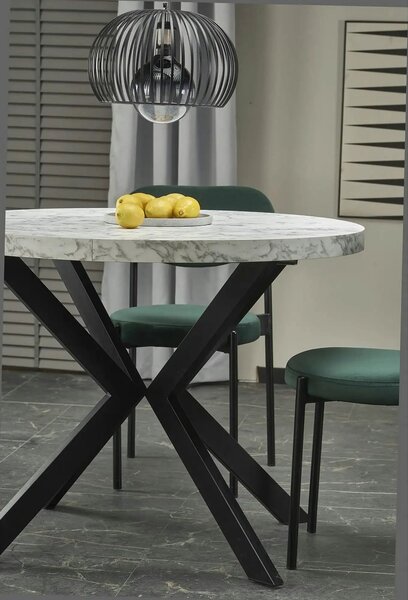 Scaun tapitat K509, gri, stofa catifelata, 42x48x80 cm