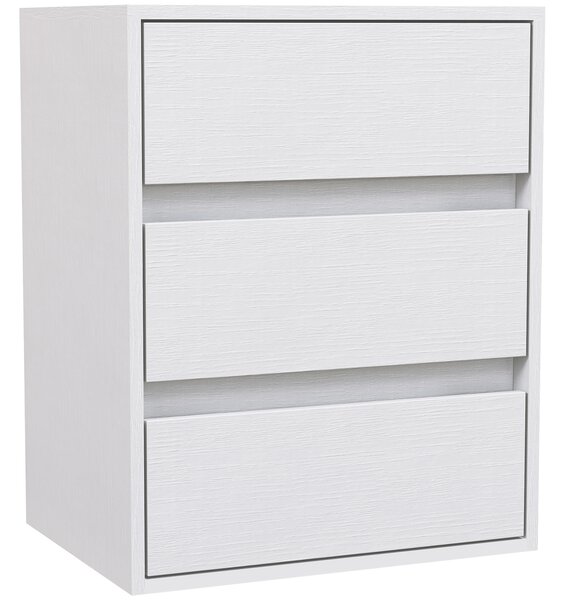HOMCOM Comodă Modernă pentru Dormitor cu 3 Sertare, 40x30x50,5 cm, Alb | Aosom Romania