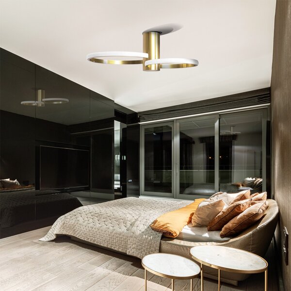 Toolight Toollight, plafoniera LED 50x30,5cm, 22W, APP1402-CW, auriu lucios, OSW-05849