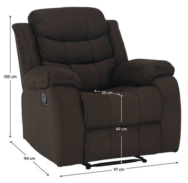 KONDELA Canapea 3+2+1, material textil maro, FABRON 2 NEW