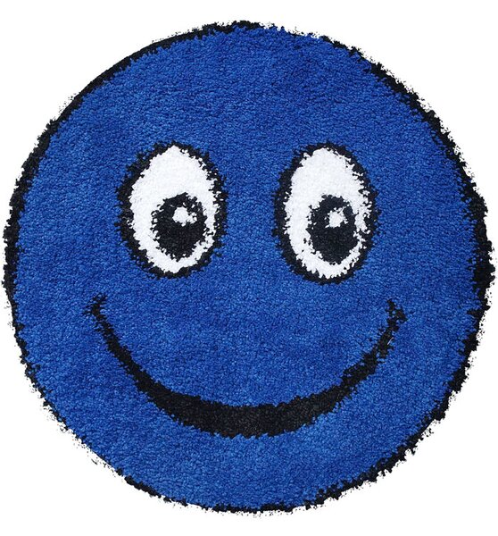 Covor Fantasy Smile, Albastru, 67x67 cm, Rotund, 2550 gr mp