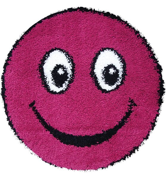 Covor Fantasy Smile, Roz, 67x67 cm, Rotund, 2550 gr mp