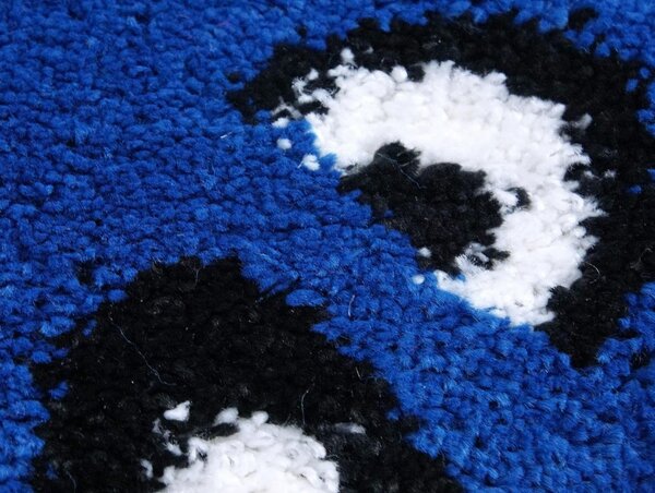 Covor Rotund, Model Smile 12091 3313 Camera Copilului, Dimensiunea 67x67 cm, Albastru Inchis Rotund, 67x67