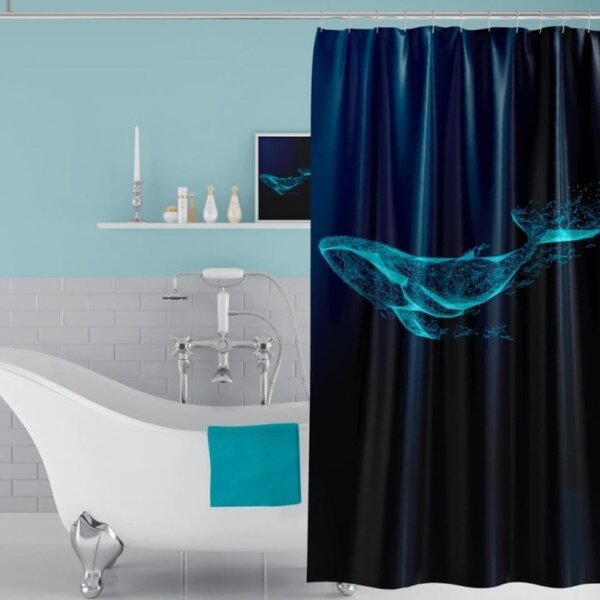 Perdea dus 3D cu 12 inele, dimensiunea 180x200cm Phantom