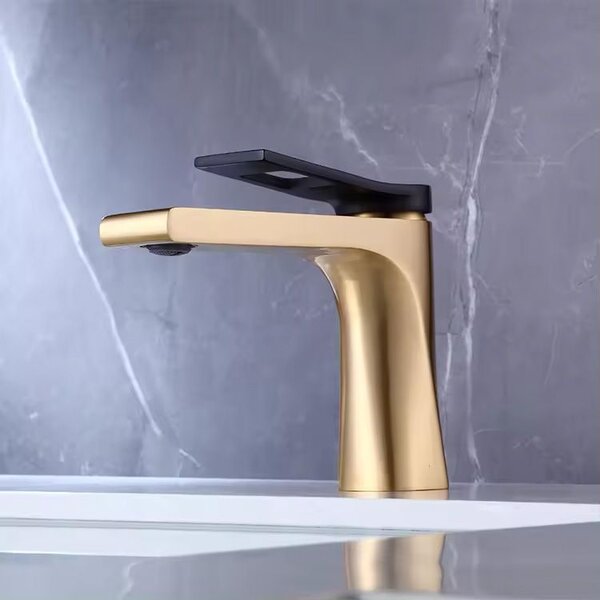 Baterie pentru baie REA SOUL Gold mat black low