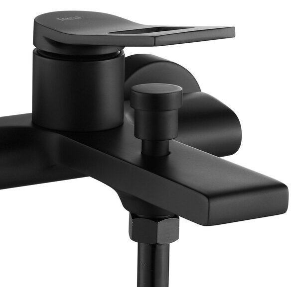 Rea Soul, baterie pentru cadă cu set de duș manual, negru, REA-B9997