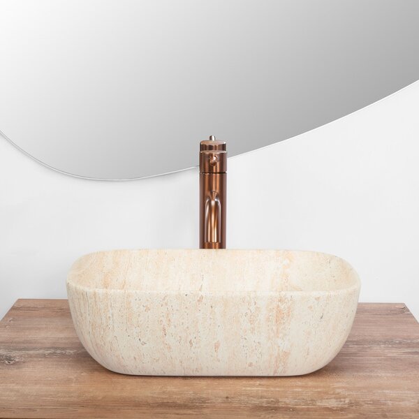 Lavoar pentru blat Rea BELINDA MINI TRAVERTINE MATT