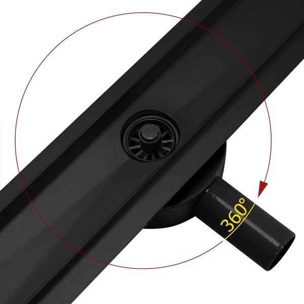 Rigola dus REA PURE NEO PRO black matt 90