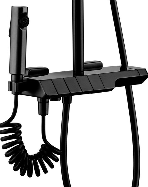 Coloana de dus cu termostat REA ROB Black