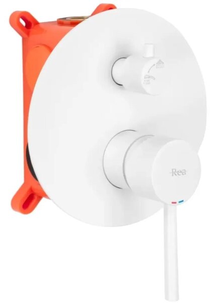 Baterie pentru cadă Rea Lungo White Matt + Box