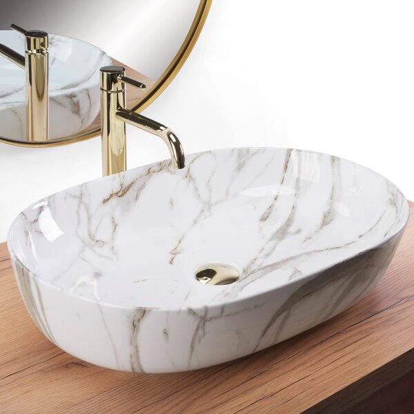 Lavoarul REA CLEO 61 Shiny Aiax din ceramică