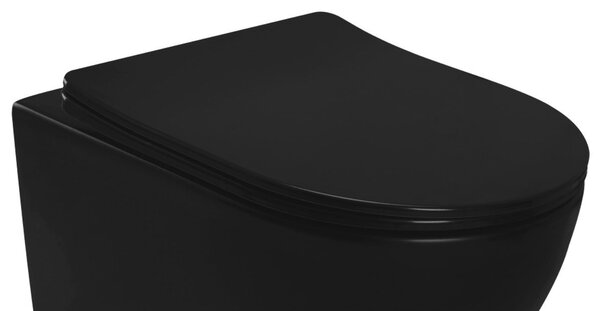 Capac WC CARLO FLAT UF BLACK MATT