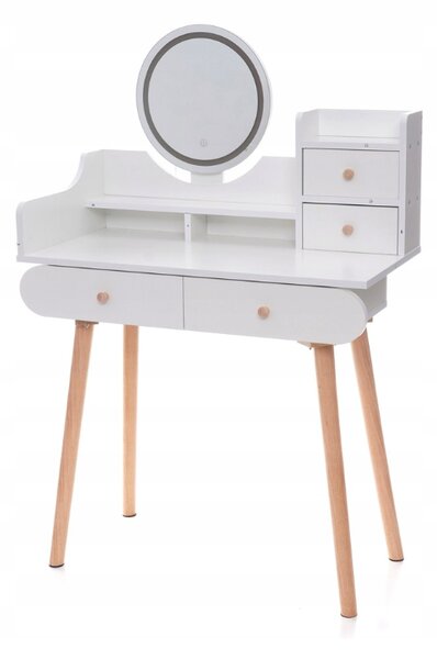 Măsuță de toaletă elegantă cu lumină LED în design scandinav