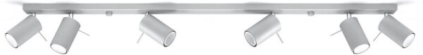 Spot de tavan Sollux SL.0454 RING 6xGU10/10W/230V