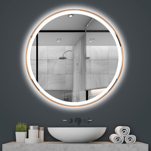 Oglindă LED 80cm MMJ BRUSH COPPER