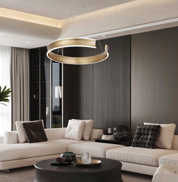 Candelabru LED suspendat pe cablu MARLEN LED/36W/230V, auriu