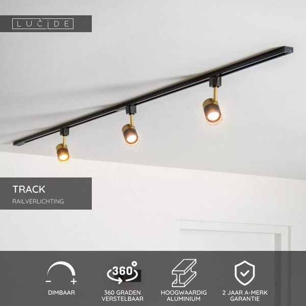 Lucide 09952/01/30-Spot pentru șină TRACK 1xG10/M16/50W/230V