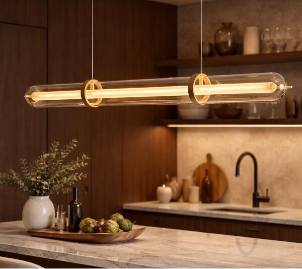 Lustră LED pe cablu ELIANA LED/34W/230V auriu