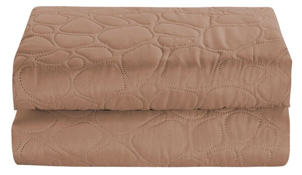 Cuvertura de pat maro deschis cu model STONE Dimensiune: 170 x 210 cm