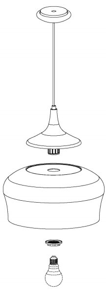 Eglo 95385 - Lustra OBREGON 1xE27/60W/230V