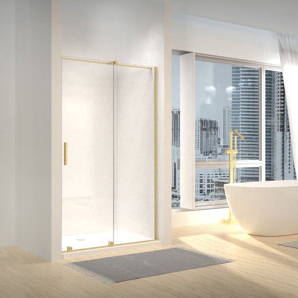 Rea Montana, usa de dus culisanta in deschidere 110x200, sticla transparenta de 6 mm, profil auriu mat, KPL-K6402