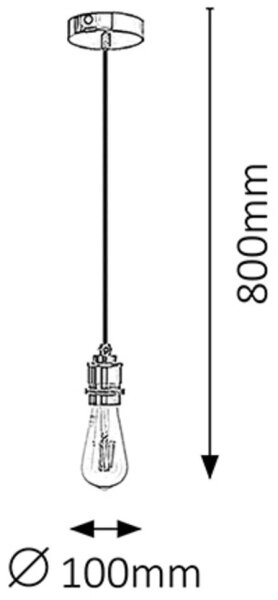 Rabalux 1416 - Lampa suspendata FIXY E27/40W crom