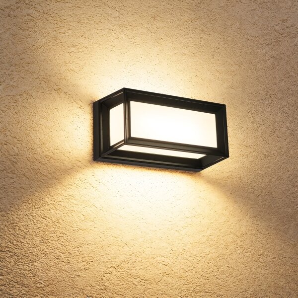 Brilagi - Aplică LED de exterior cu senzor PARKER, 12W/230V, negru, IP44
