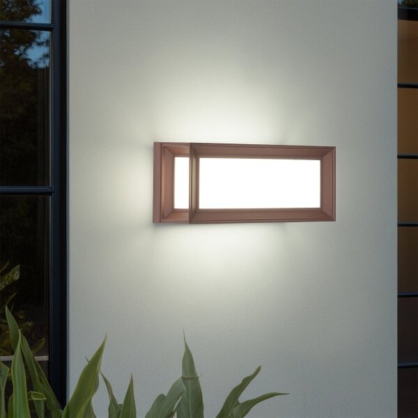 Brilagi - Aplica LED de exterior cu senzor PARKER LED/12W/230V, maro, IP44