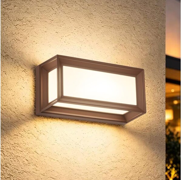 Brilagi - Aplica LED de exterior cu senzor PARKER LED/12W/230V, maro, IP44