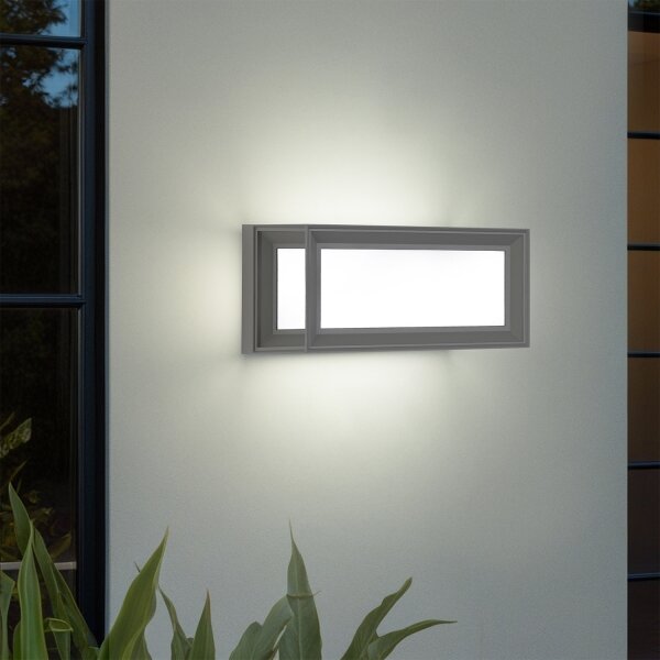 Brilagi - Aplica LED de exterior cu senzor PARKER, 12W, 230V, gri, IP44