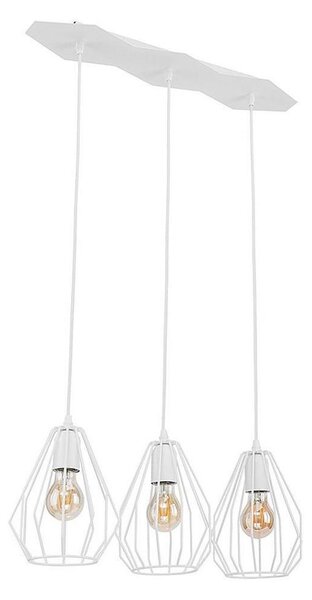 Lustră cu cablu BRYLANT 3xE27/60W/230V albă