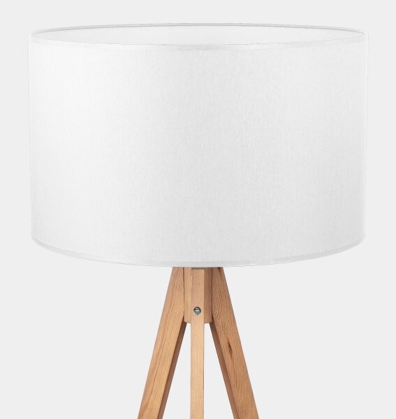 Lampadar TREVISO 1xE27/25W/230V alb/lemn