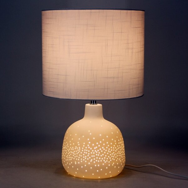 ONLI - Lampă de masă ELUMA 2xE27/15W/230V 48 cm albă