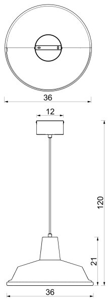 Lustră suspendată pe cablu CLASS 1xE27/15W/230V, crem