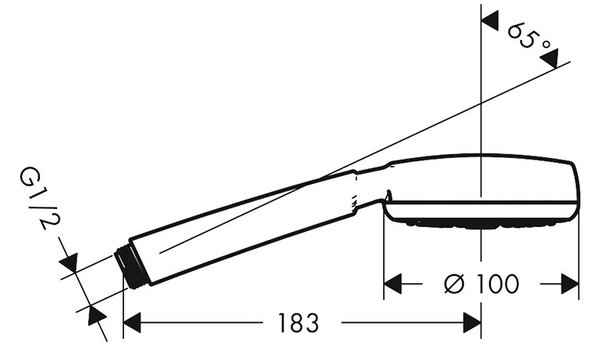Pară de duș, Hansgrohe, Crometta 100, 1 jet, crom