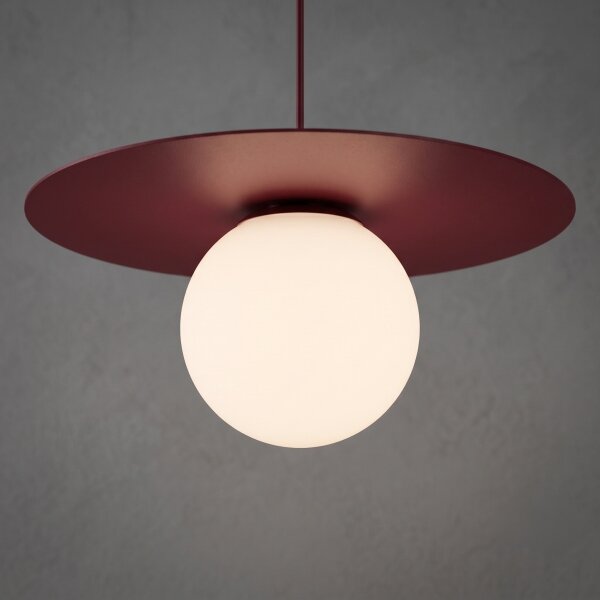 Lustră pe cablu FLAT 1xE27/15W/230V burgundiu