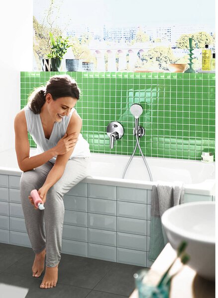 Pară de duș, Hansgrohe, Crometta 100, 1 jet, crom