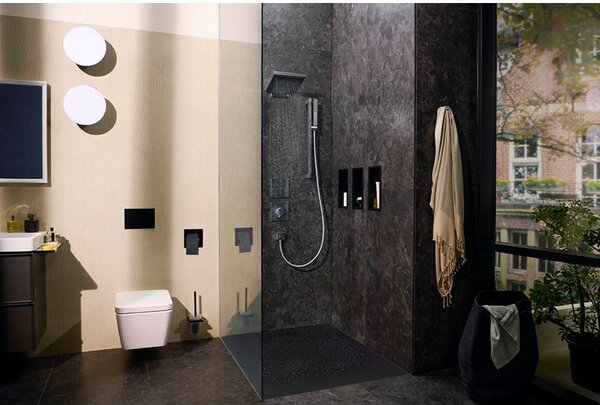 Pară de duș, Hansgrohe, Pulsify E 100, 1 jet, EcoSmart, crom