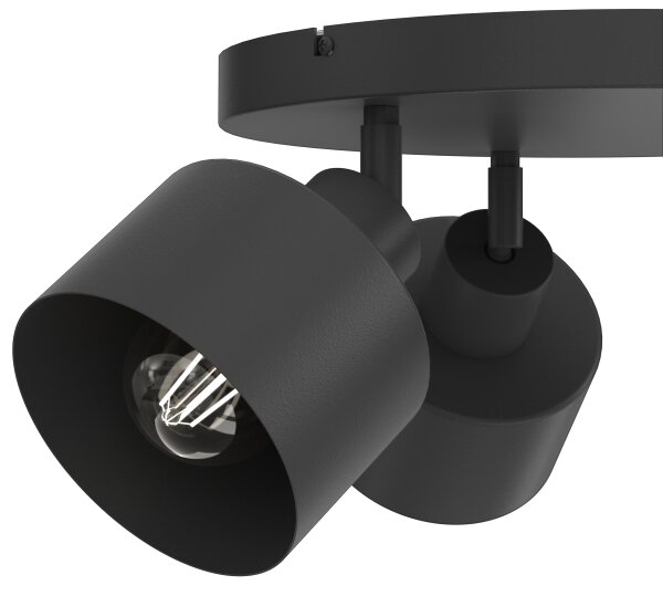 Lampă spot PARKLA, 3 x E27, 15 W, 230 V, negru