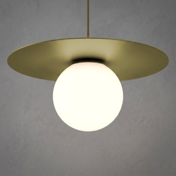 Lustră pe cablu FLAT 1xE27/15W/230V aurie