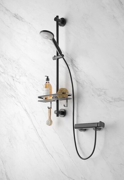Raft pentru baie Metaltex Origine, negru