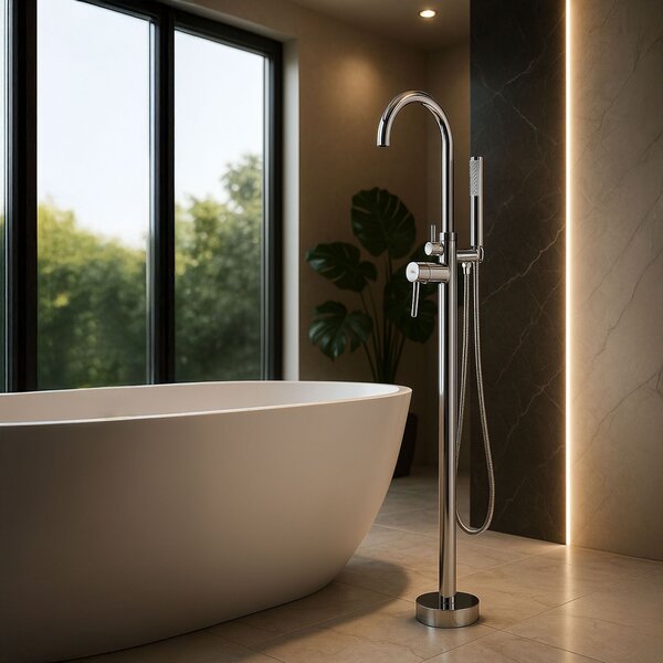 Baterie de podea Rea Lungo Chrome